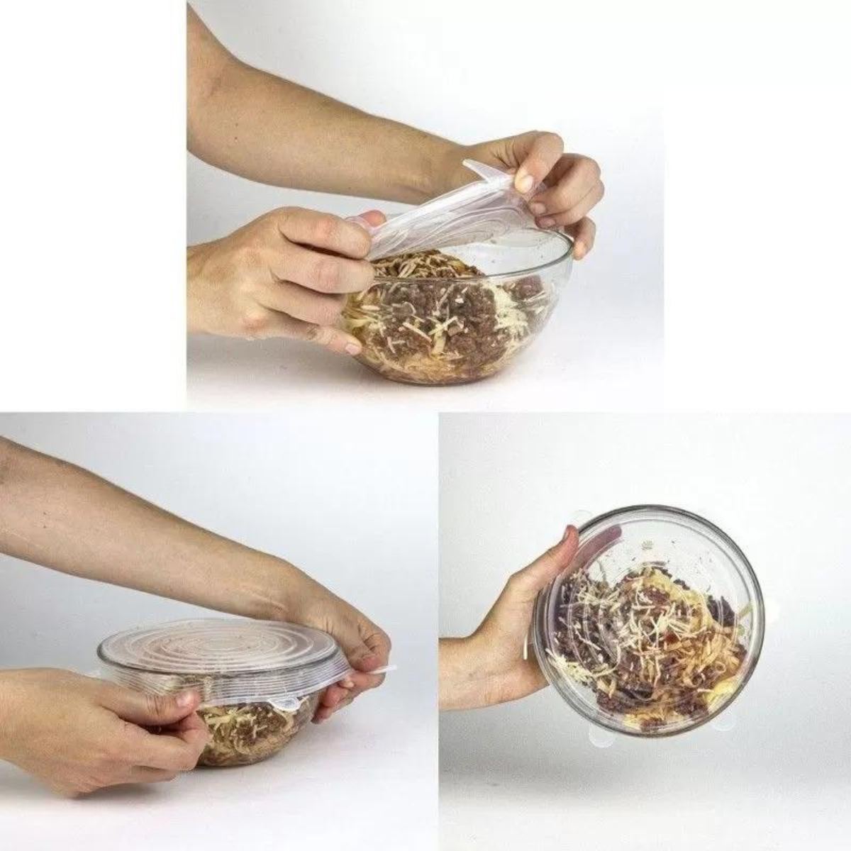 Tapas de silicona en bowls