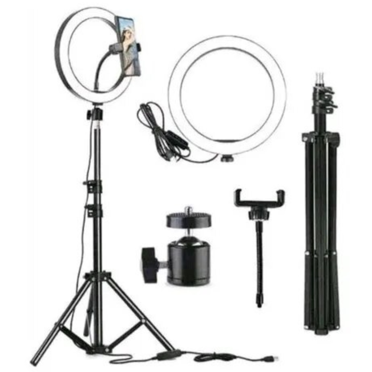 Aro de luz LED 32 cm con trípode