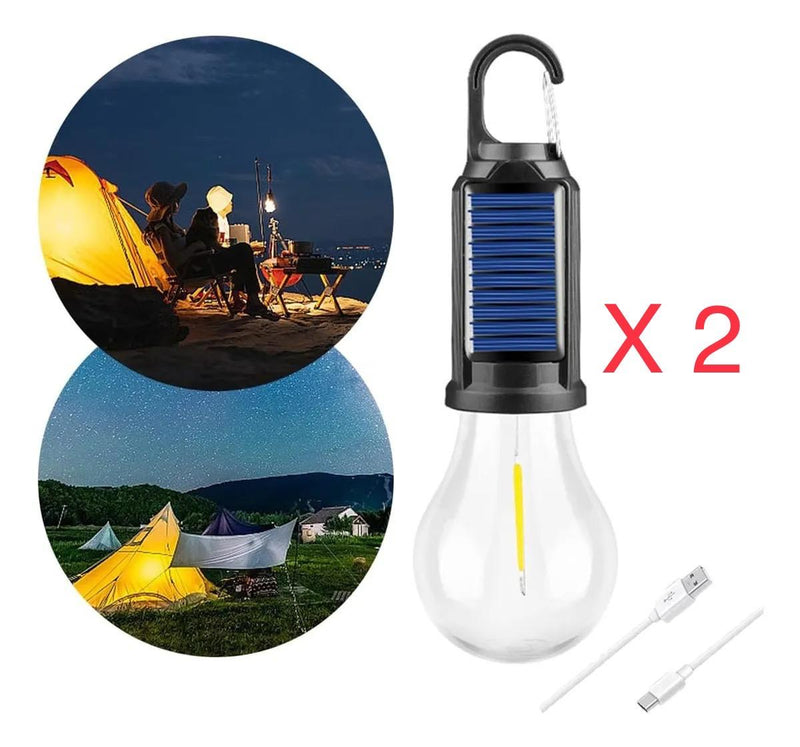 Ampolleta solar para camping pack 2