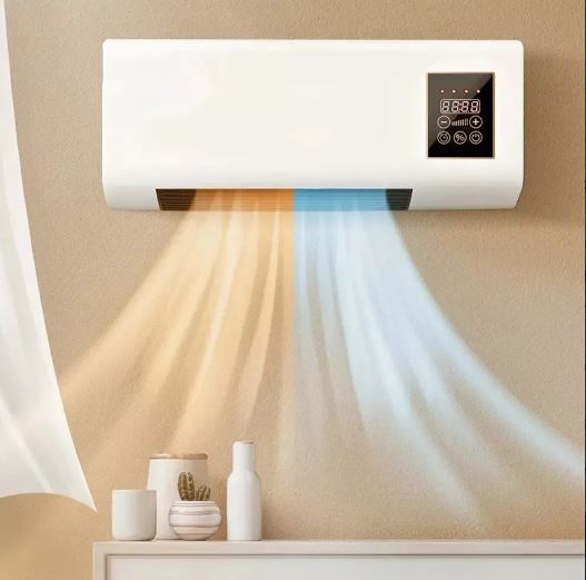 Calefactor y ventilador de pared