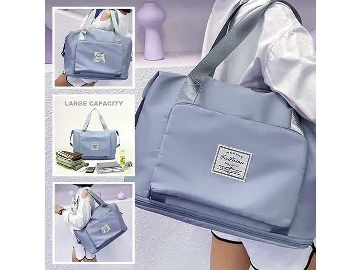 Bolso de viaje plegable en uso