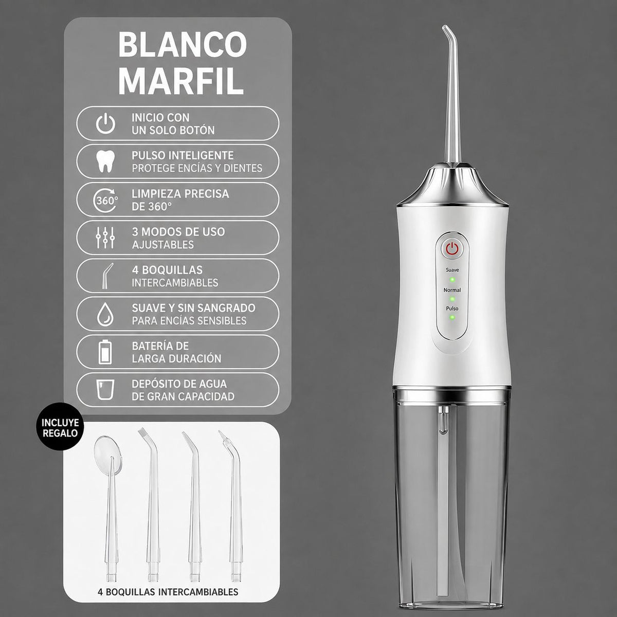 Irrigador bucal boquillas