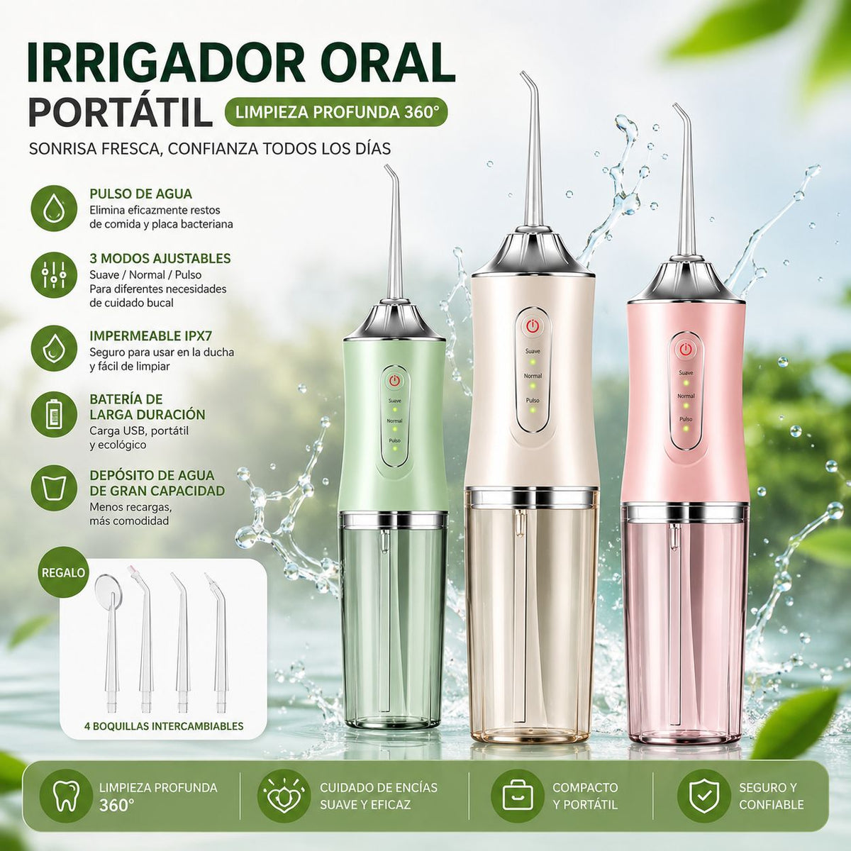 Irrigador bucal colores